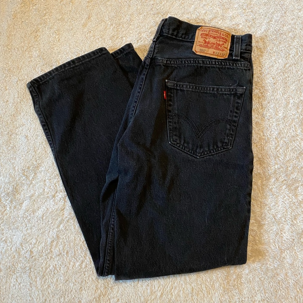 Levi's Black Straight Jeans